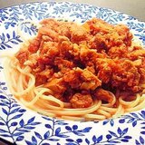 高野豆腐で肉なしミートソース